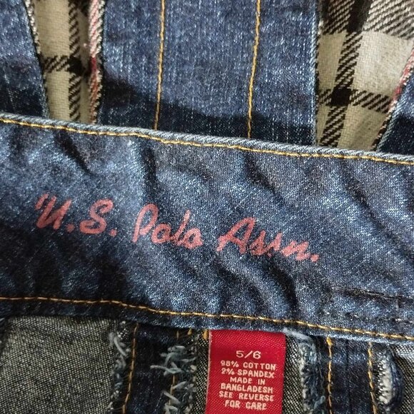 Vintage size 5/ 6 U.S. Polo Assn Pleated Jean Mini Skirt - Picture 3 of 3